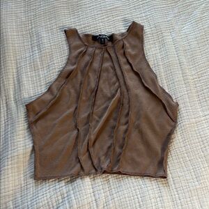 Zara Brown Sleeveless Women's Top